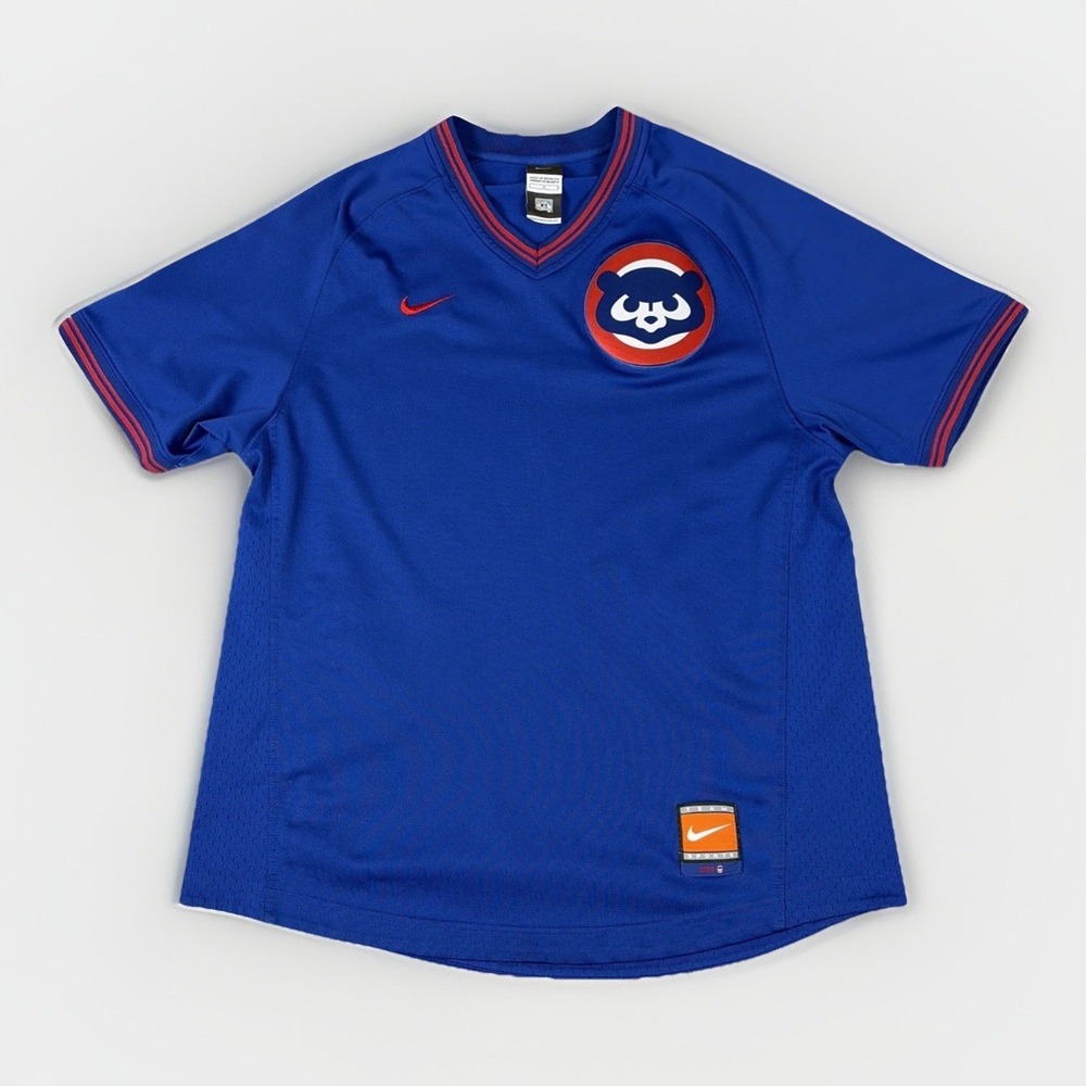 Nike Chicago Cubs Jersey Mens Large Blue Cooperstown Collection SU15KUB